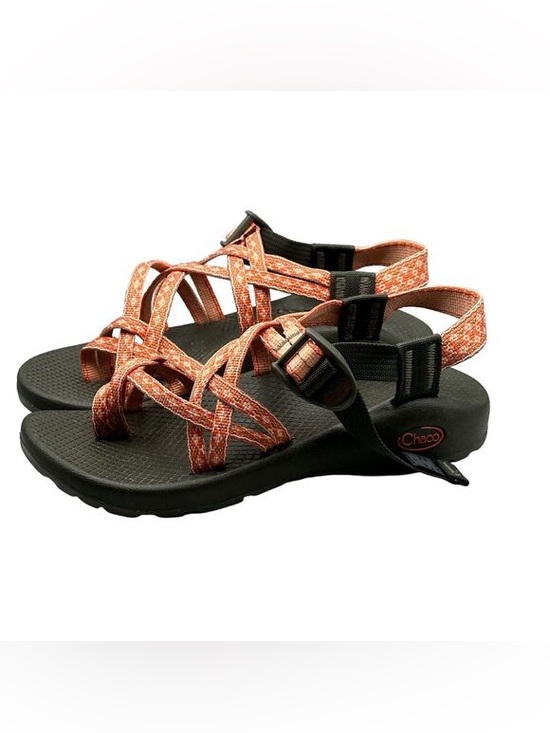 Chaco Shoes - Chaco Women's Orange Patterned Multi-Strap Sandals
